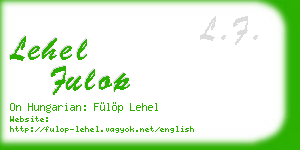 lehel fulop business card