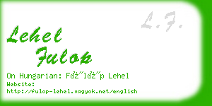 lehel fulop business card